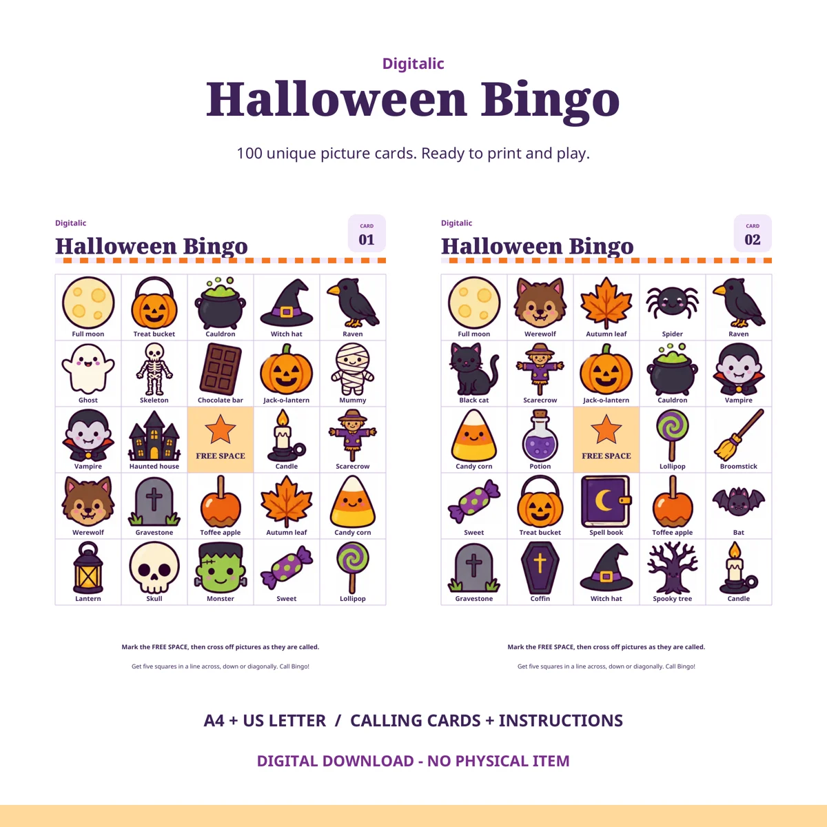 Halloween Bingo game preview