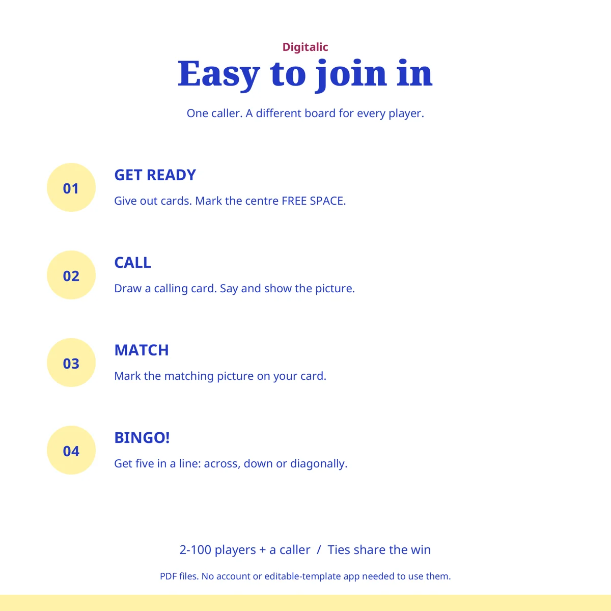 Tea Party Bingo: A simple game to play together